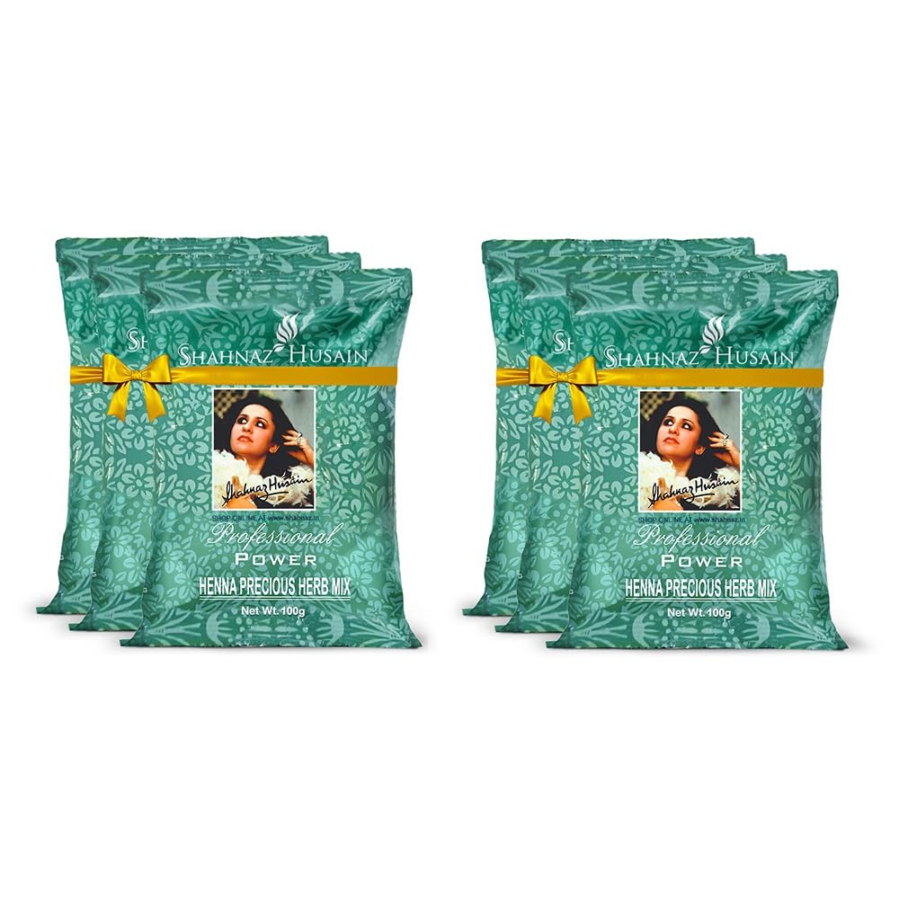 Shahnaz Husain Natural Hair Color | Henna Powder | herb mix |100% Chemical Free | MEHANDI |Organic Plant Based Hair Colour ((100gm x3) set of 2)-image-26