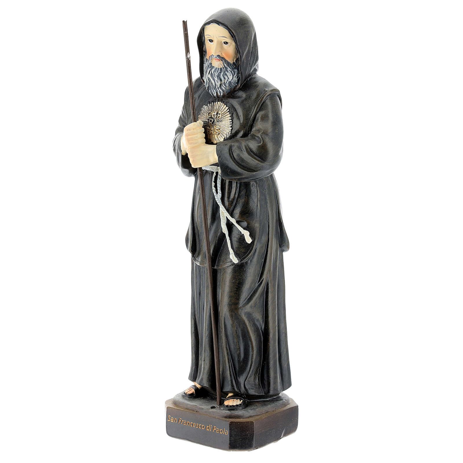 Holyart Statue in resina e PVC: San Francesco da Paola 20 cm statua resina dipinta