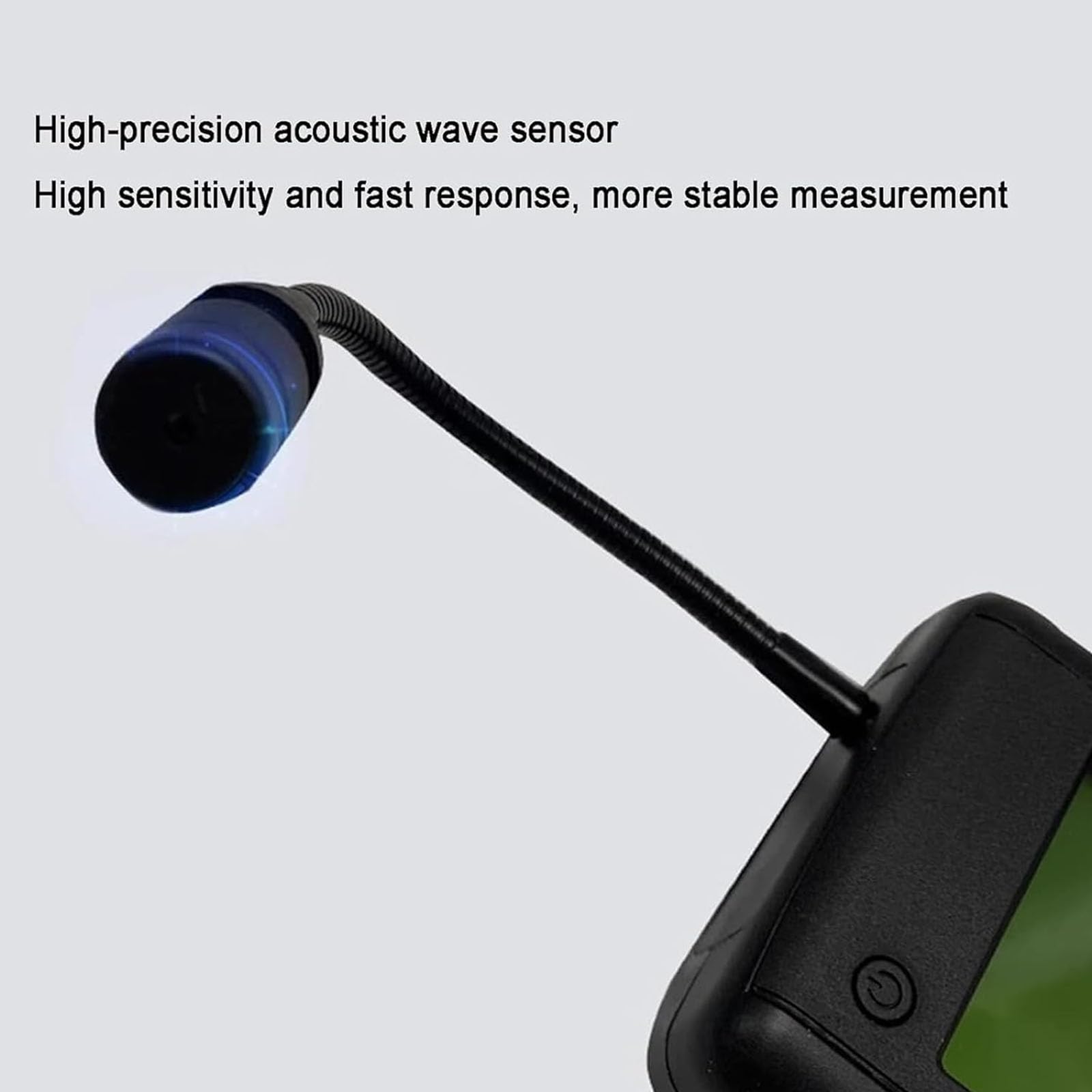 Medidor de tensión de correa, medidor de tensión acústico con pantalla LCD retroiluminada y sonda ajustable para correas en V multiacanaladas, rango de frecuencia 10Hz-680Hz