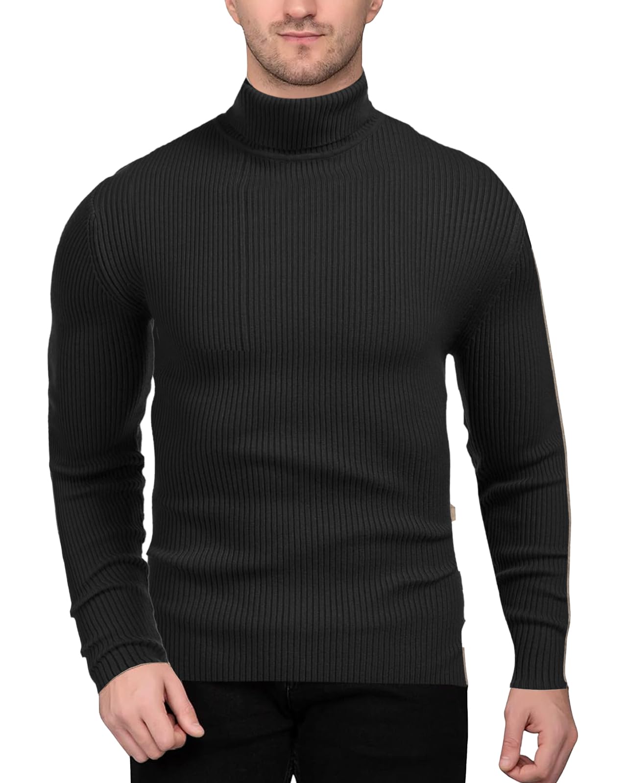 Men's Full Sleeves High Neck, Solid Winter Warmer Basic Innerwear, Turtle Neck, Underwear High-Neck Sweater