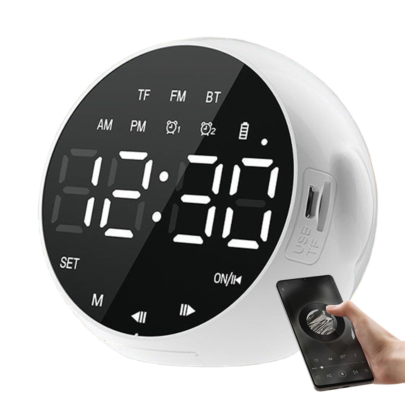 Reloj despertador dormitorio con iluminación inteligente y alarma para mesita nocturna familiar