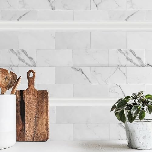 Proflex Peel and Stick Wall Molding Trim -1.3 Inch x 10 Ft, White - Self Adhesive wall trim molding for Home Decoration & Wall Protection - Flexible peel and stick chair rail molding - Easy to install - Thumbnail 6