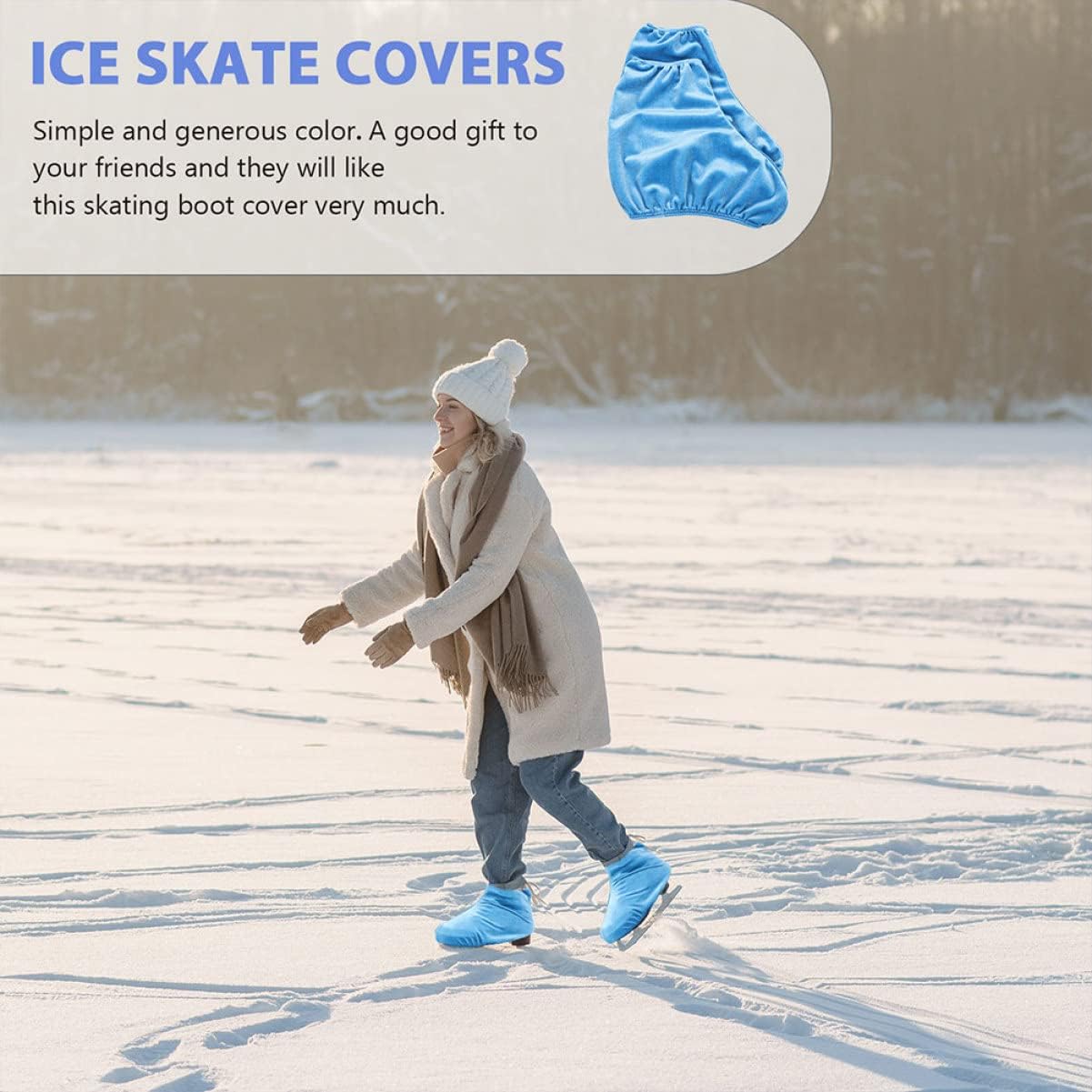 Kisangel 2 Pairs Skate Shoe Covers Skates Boot Covers Skating Shoes Covers ice Hockey Skates Figure Skates Anti-Dirty Skating Covers Wear Resistant Skates Covers ice Skates Cover The Snow