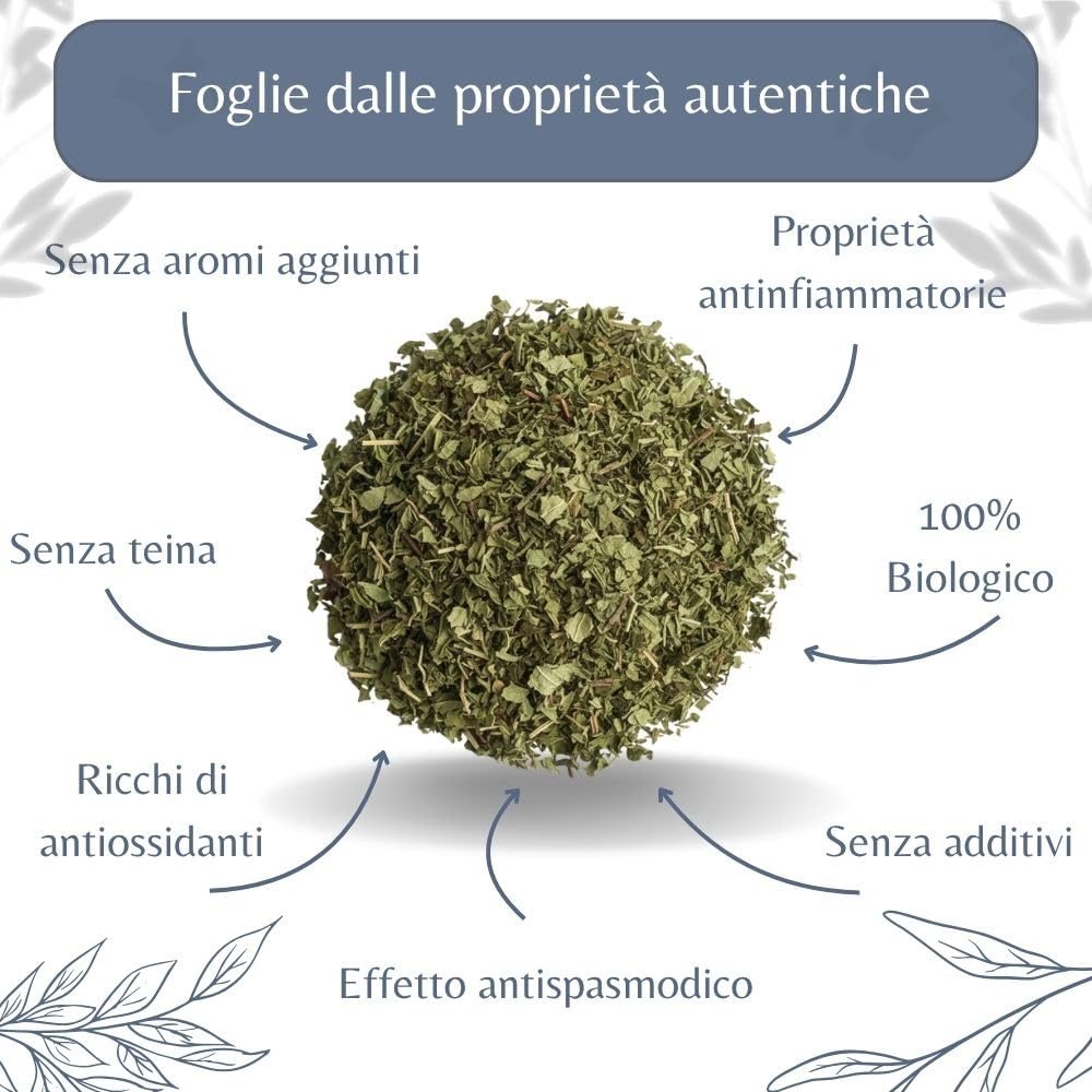 Tisana Melissa Bio Sfusa, Rilassante e Digestiva, Senza Teina, 1kg