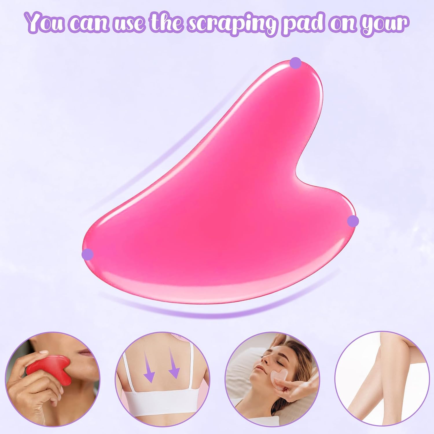20 Pcs Gua Sha Facial Tool Resin Gua Sha Massage Tool Heart Shaped Guasha Stone Guasha Board for Face Body Skin Massage Spa Acupuncture Prevent Wrinkles (Multi Colors)