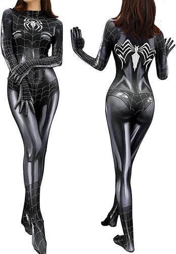 lixrysod Women's Halloween Cosplay Costume Stretch Breathable Halloween Costume Milk Silk Fabrics Cosplay Bodysuit