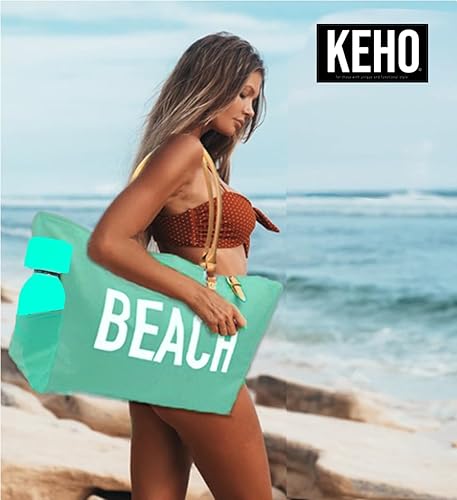 Miniatura 2 de Keho Bolsa de playa impermeable con bolsillos para mujer (resistente a la arena)