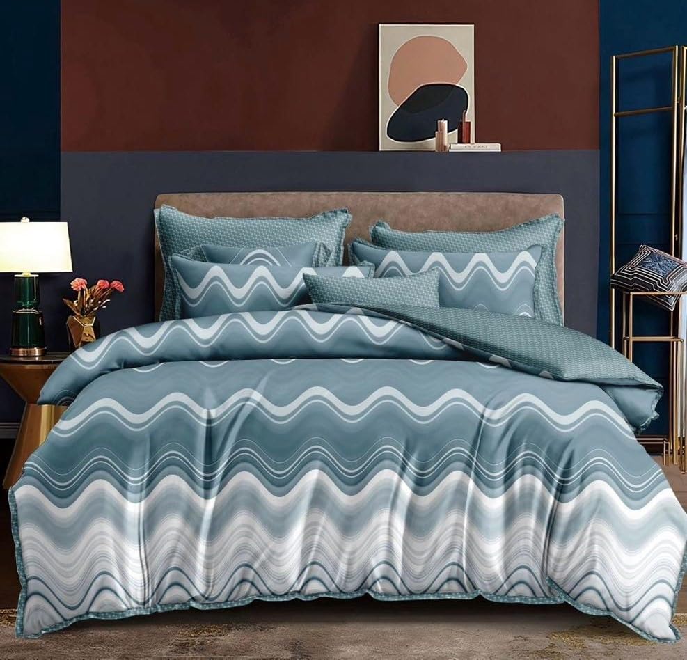 Buy WH textiles 6 Piece Cotton King size Bedsheet Duvet cover set