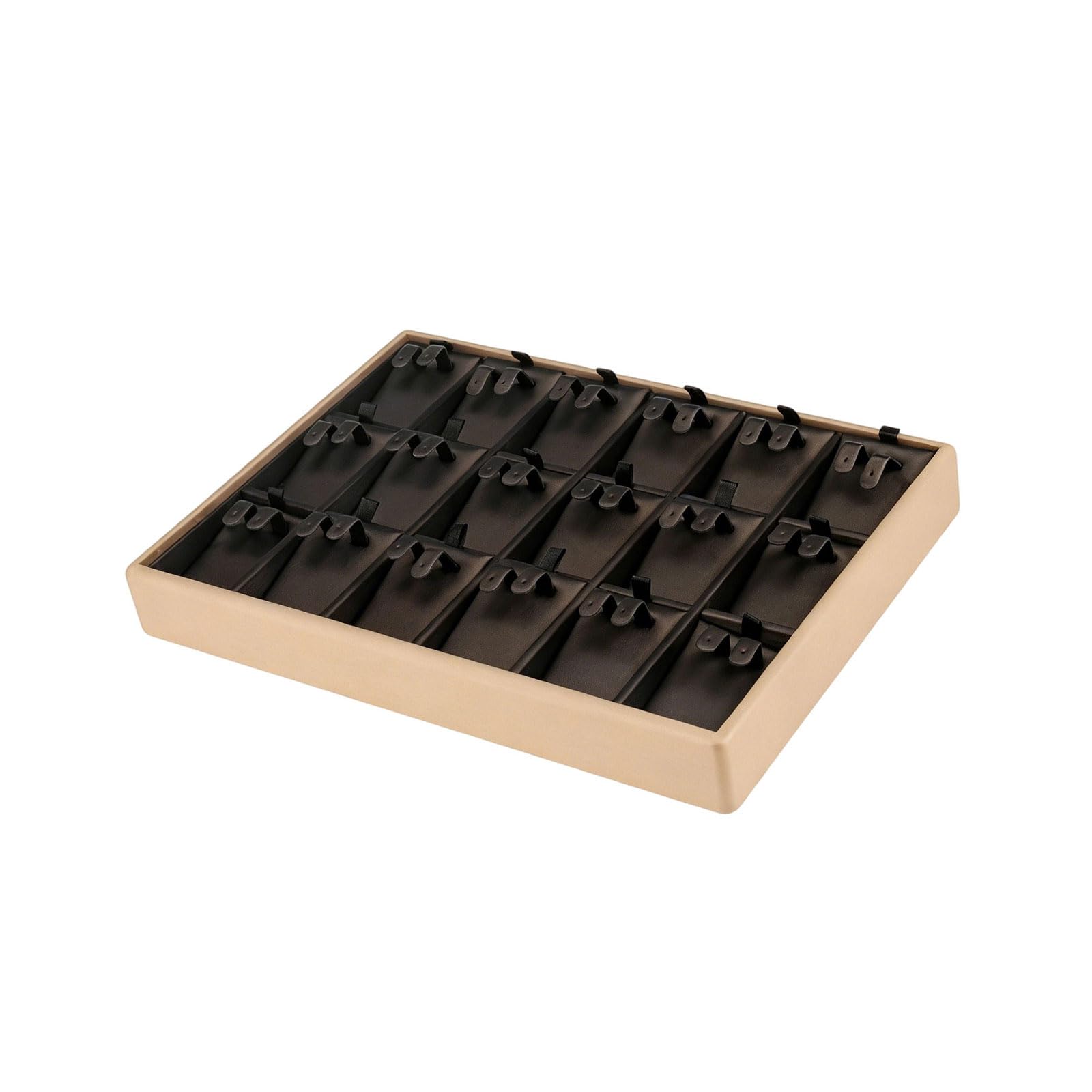 Kaeltsyn Premium Leather Jewelry Presentation Tray Compact Size Fits Perfectly on Dressers and Countertops Compact Jewelry Display