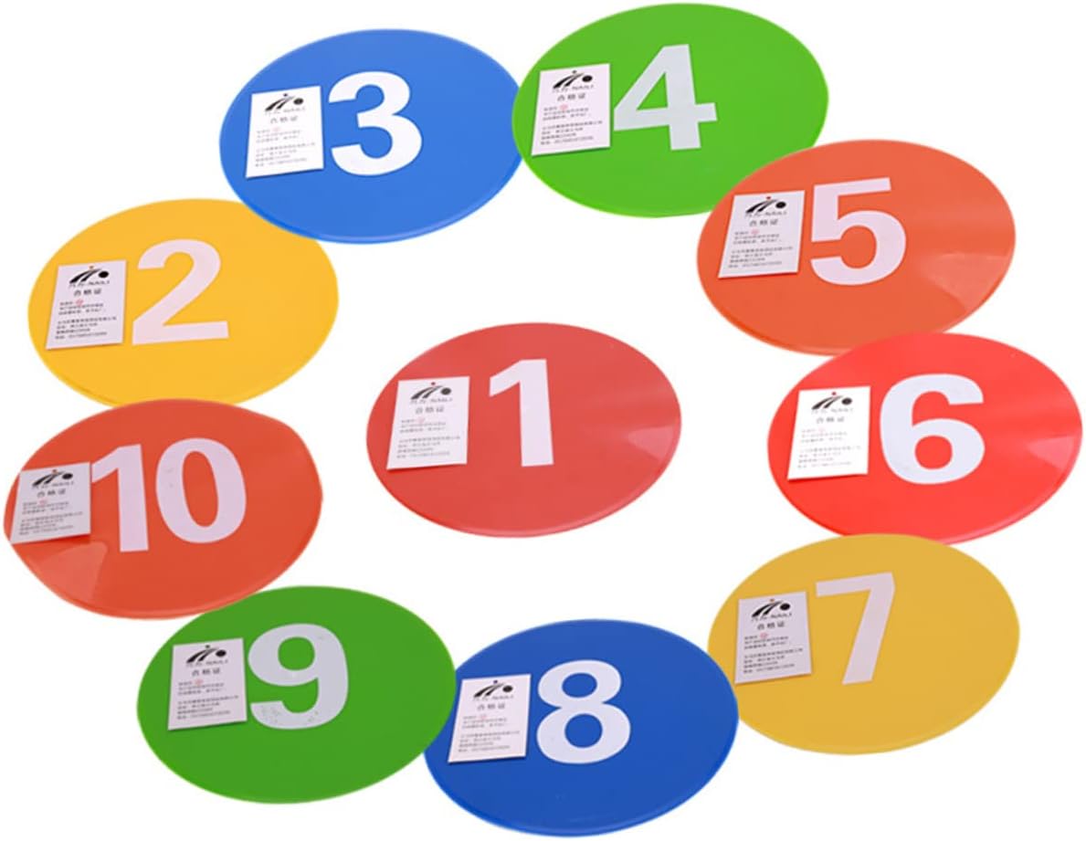10pcs Soccer Training Markers Reusable Roadblock Pads for Agility Drills and Sports Practice for Use
