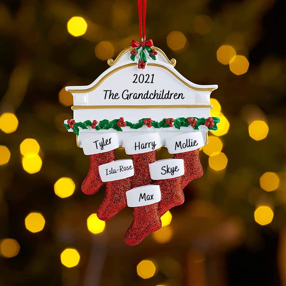 Décoration De Noël Personnalisée Avec Nom De Famille - Ornement Sapin Ou Porte - Personnalisation Date Et Prénoms