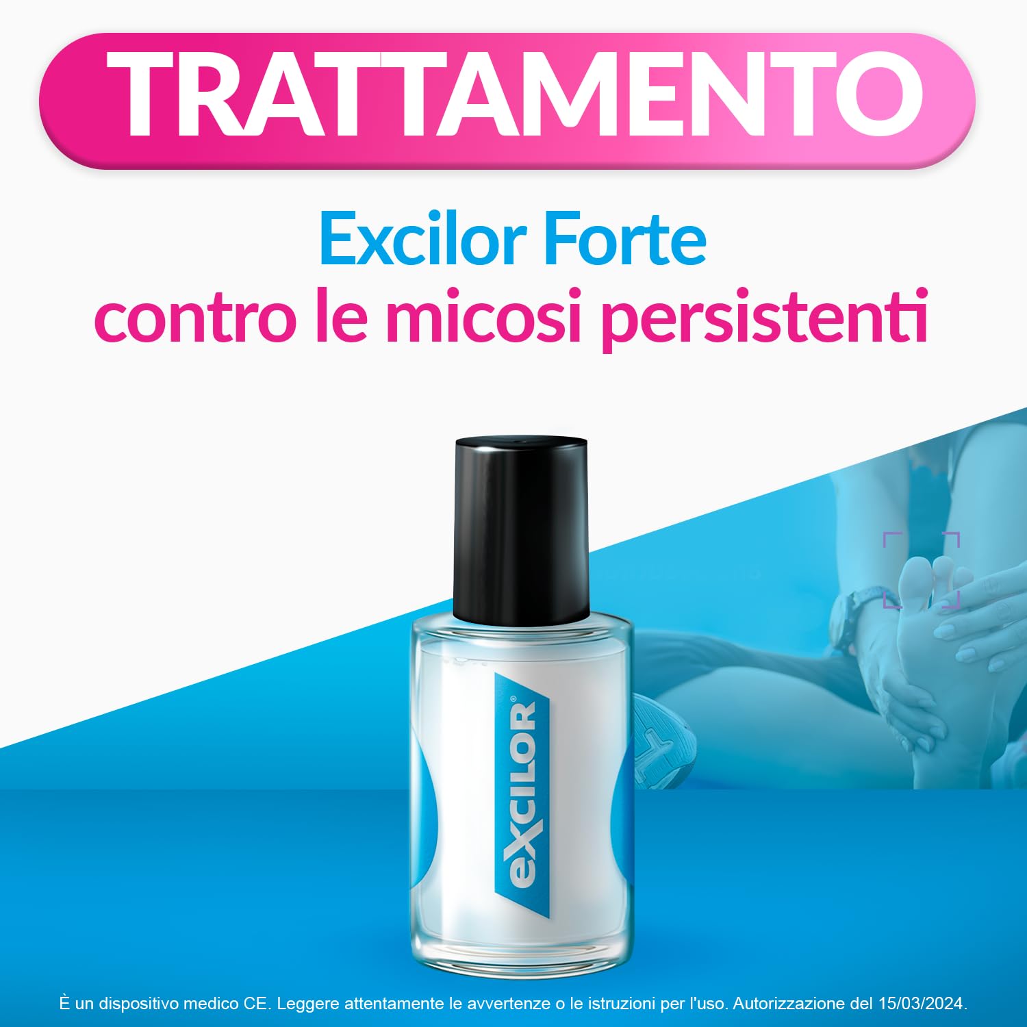 Excilor Micosi dell’unghia Forte, Trattamento della Micosi dell'Unghia Attivo Contro le micosi Persistenti, Confezione da 30 ml