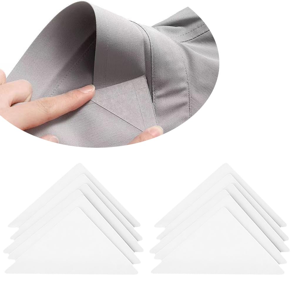 20PCS Shirt Collar Stays self-adhesive Shirt Collar Anti-Buckling Shaper Triangle Anti-Warping Edge Shaper PVC Collar Support Rack Sticker for Men and Women's Any Shirt with Collar