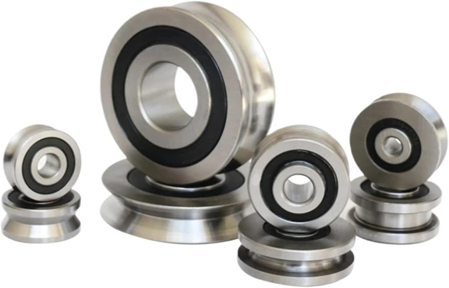 1PCS Rail Roller Bearing LFR50/8-8 Inner Diameter 8mm Outer Diameter 24mm Height 11mm U Groove Diameter 8mm 8 * 24 * 11