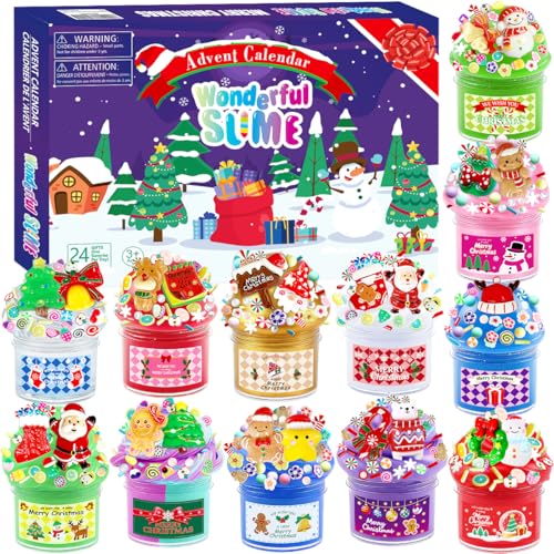 PANSHAN Slime Weihnachts-Countdown-Adventskalender 2025 – 24 Tage voller...