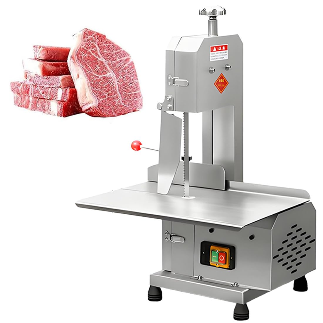 Sierra de Cinta Eléctrica Comercial para Carne 750W