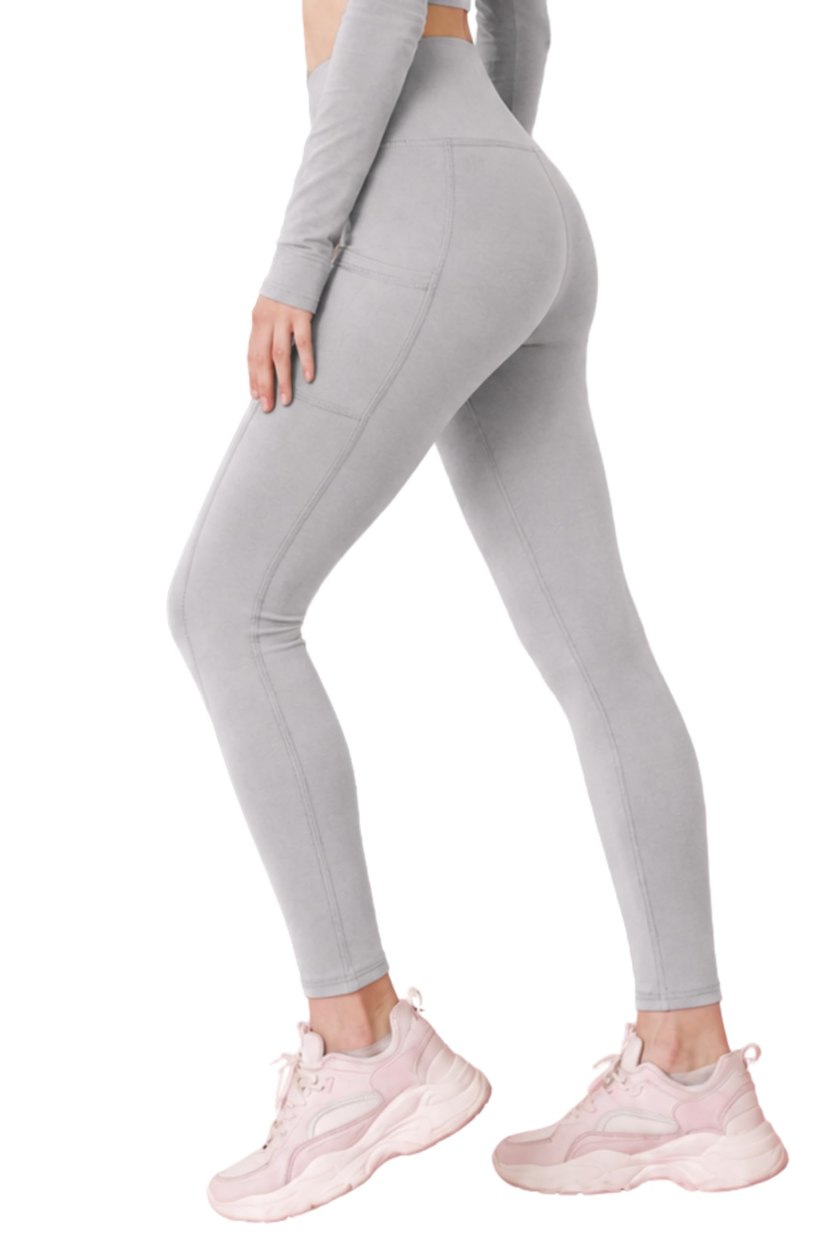 KP Trendz Women's High Waist Gym Leggings with Side Pocket | Tummy Control Yoga Pants for Women | Stretchable Workout Tights for Running, Fitness, Gym & Activewear-image-32