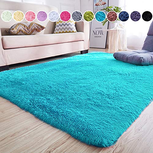 junovo Rectangle Ultra Soft Area Rugs Fluffy Carpets for Bedroom Living Room Shaggy