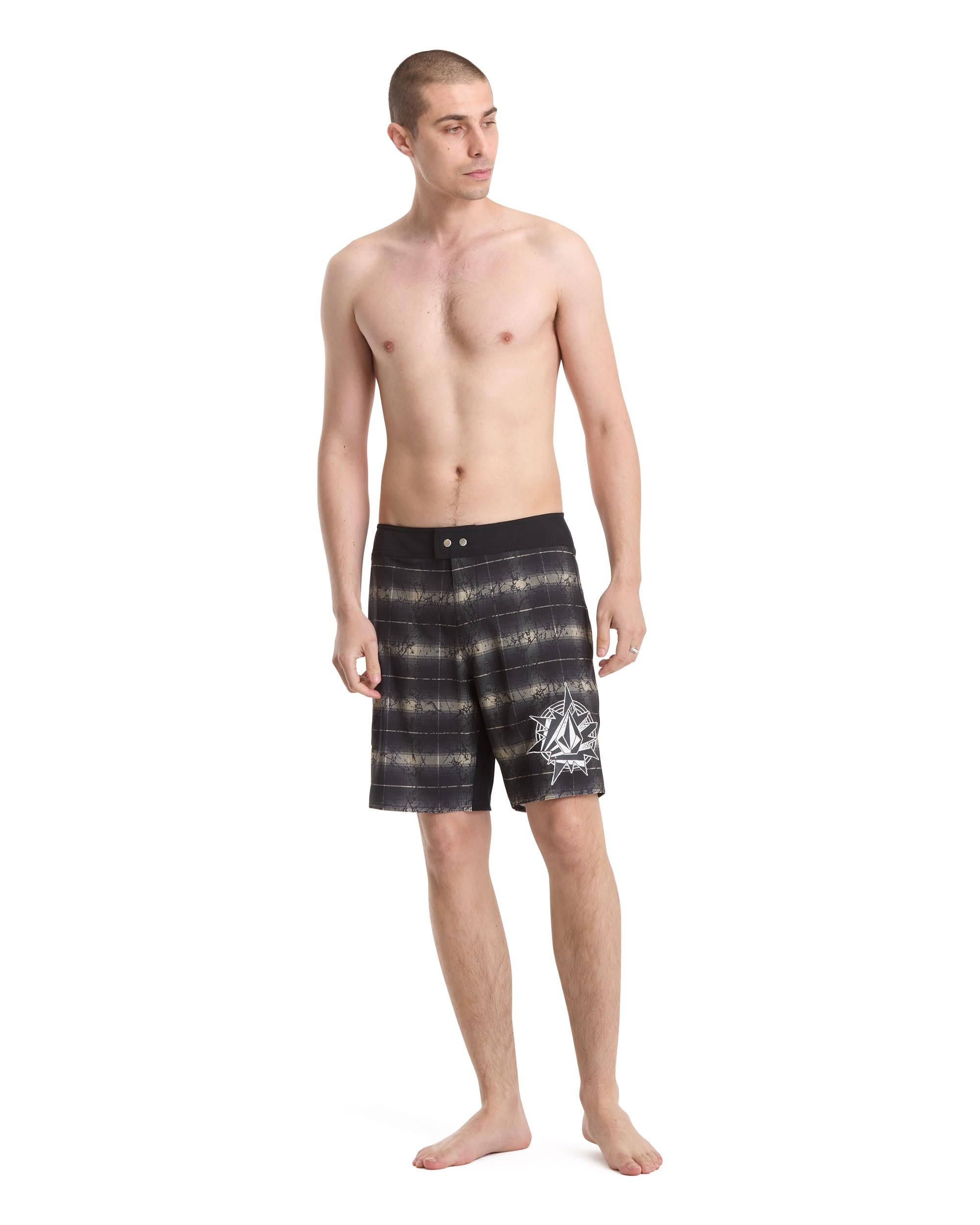 Volcom 45,7 cm (18 Zoll) Herren-Boardshorts, elastische Badehose mit Kordelzug, Taille und Gesäßtasche, 1 Stück