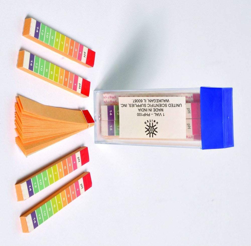 United Scientific Supply PH Paper, Wide Range, VIAL/100 Strips USS