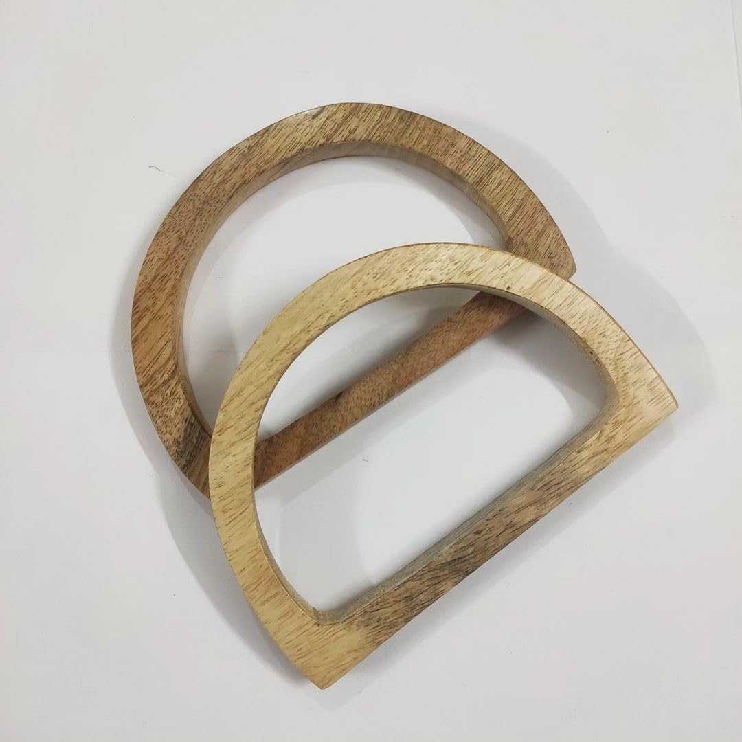Sheesham Wooden Handles - Macrame Purse Making -7 Sheesham Wooden Handles - Macrame Purse Making -7