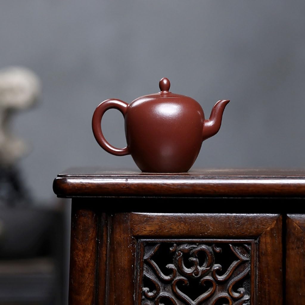 Tetera Infusiones Tetera Pequeña Original De Arcilla Morada Y Roja Con Un Hermoso Hombro, Ideal For El Salón Té En Casa O Una Sola Teapot