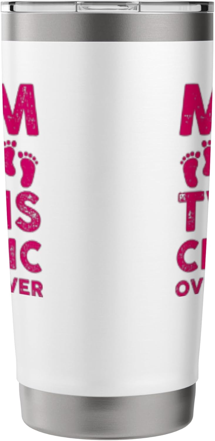 Mom Of Twins Classic Overachiever Funny Twin Mom Twin Mama Stainless Steel Insulated Tumbler - Image 4