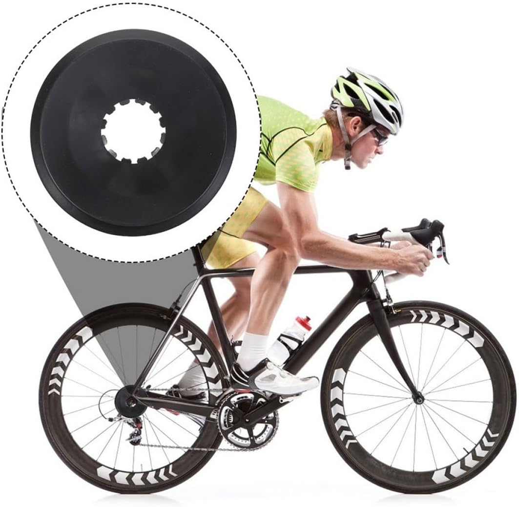 MAGICLULU 12pcs Bike Spoke Protector Rear Derailleur Guard Bicycle Flywheel Sprocket Cover Black Mountain Road Bike Chainring Wheel Accessory