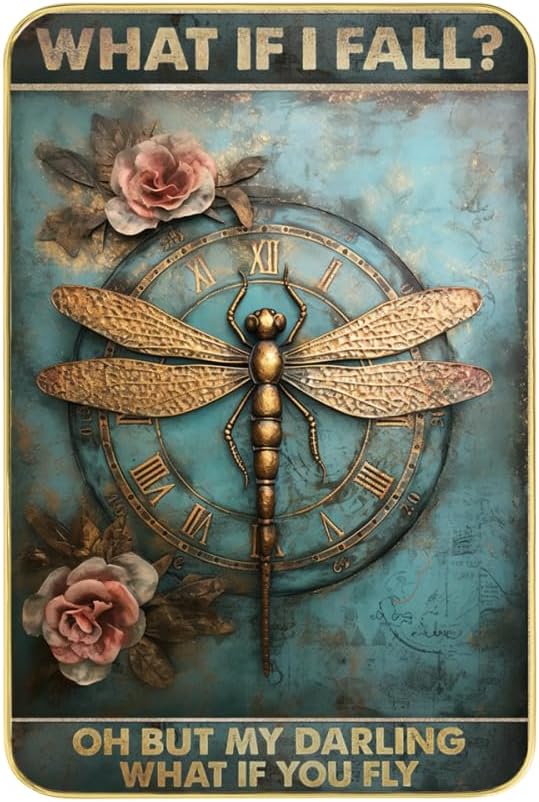 What If I Fall What If You Fly Poster Dragonfly Inspirational Wall Decor Framed Motivational Wall Art- What If You Fly Poster-Inspirational Quotes Wall Art for Living Room & Home Office
