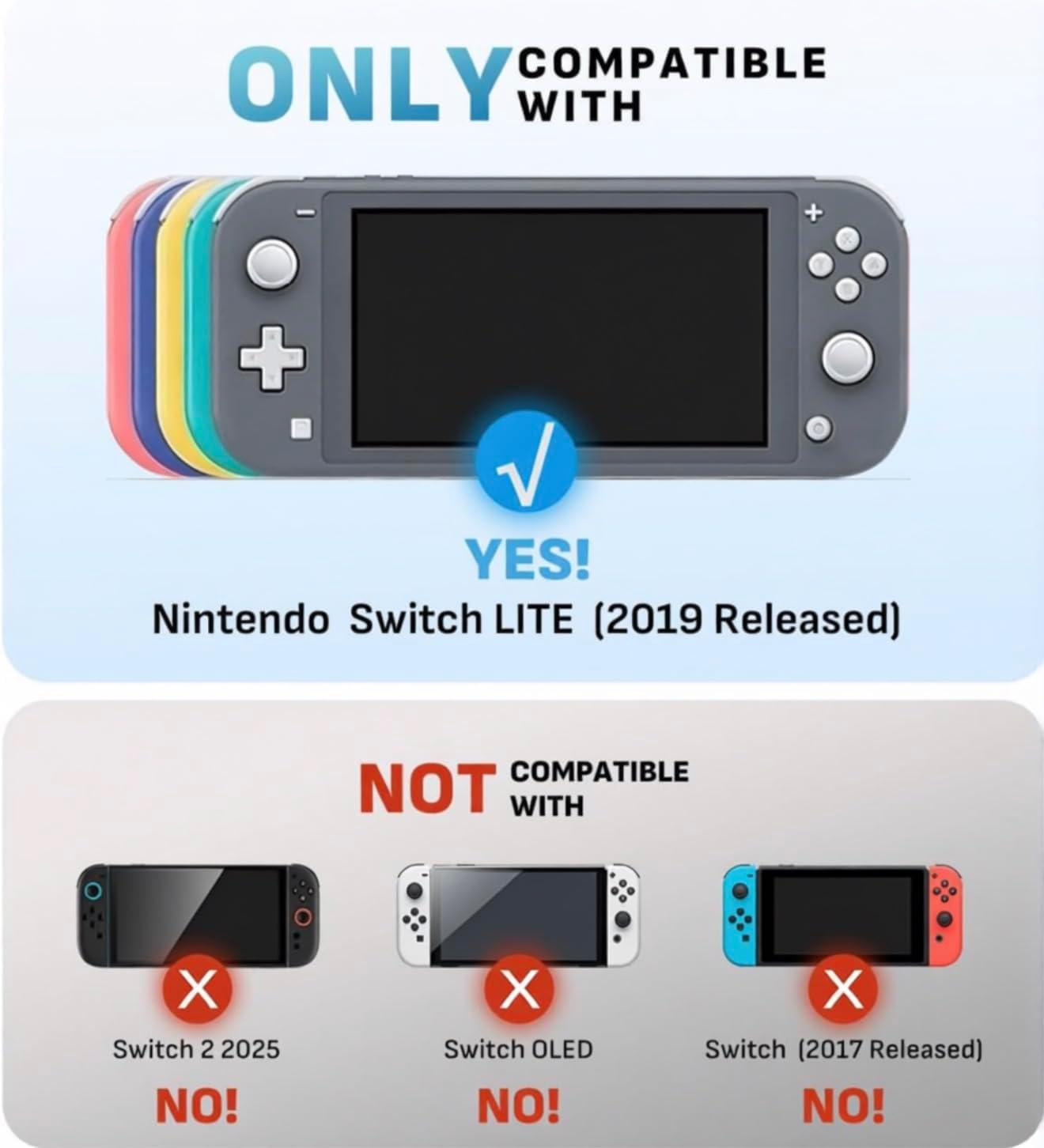 Mumba Grip Case for Nintendo Switch Lite (2019 Release), [Blade Series] TPU Protective Portable Cover Accessories Compatible with Switch Lite Console 2019 Release (FrostBlack)