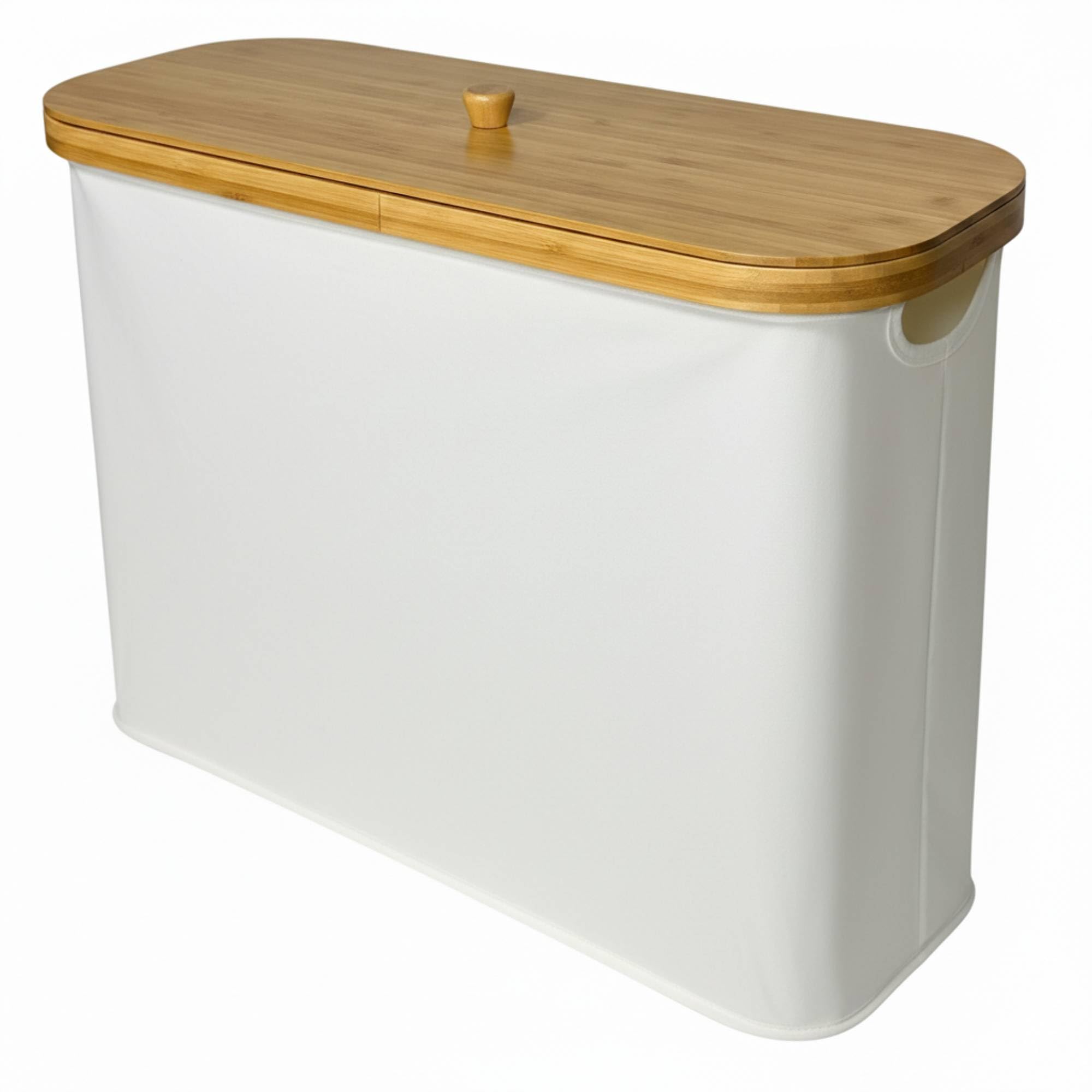 Topvaleur Beige Toilet Roll Storage, Toilet Roll Holder Bathroom Storage Box, Toilet Roll Basket, Toilet Roll Storage Box, Bamboo Toilet Paper Basket And Toilet Storage, Capacity 9 Roll, 23L (Beige)