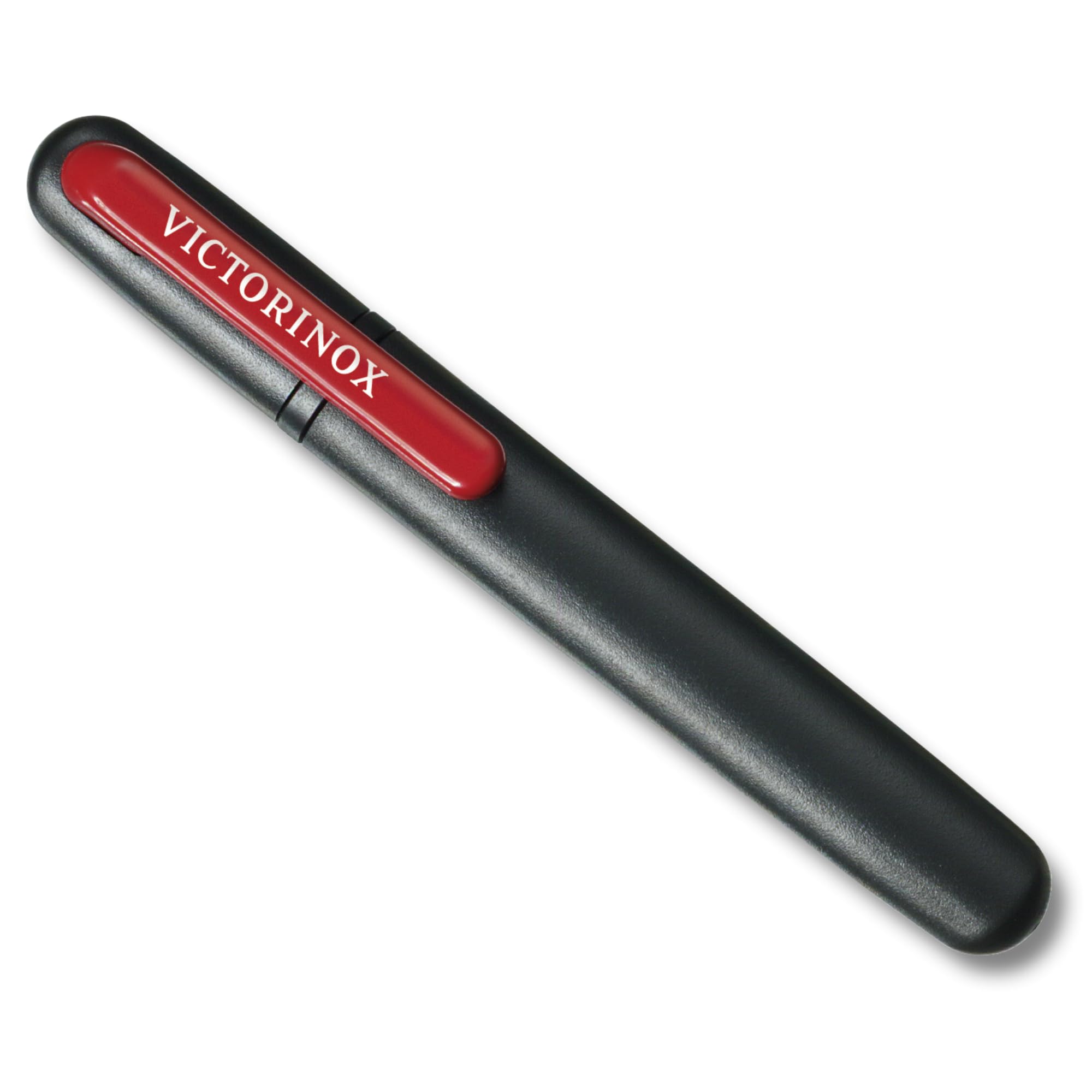 Victorinox Black Dual Knife Sharpener, Swiss Made, Portable, /Red
