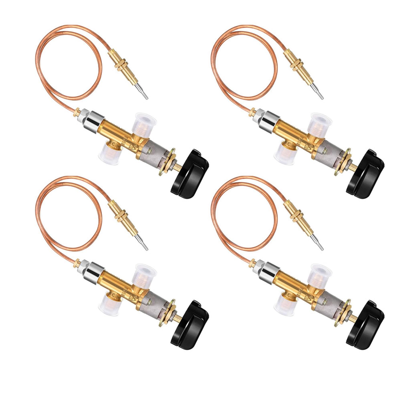 Aundhegrtt 4X Low Pressure Gas LPG Fireplace Failure Safety Control Valve Kit Gas Heater Thermocouple Replacement 5/8-18UNF