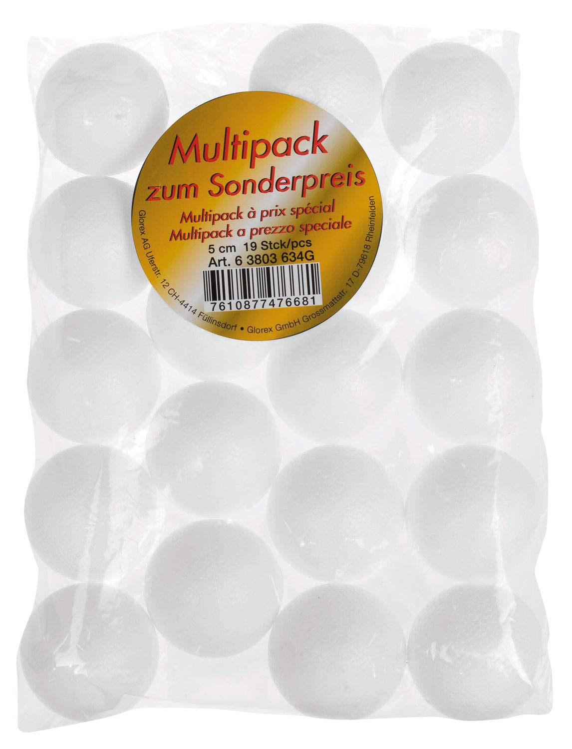 Palline Di Polistirolo Bianche - Confezione Da 19, Diametro 5cm, Per Decorazioni E Lavoretti - Foto 5