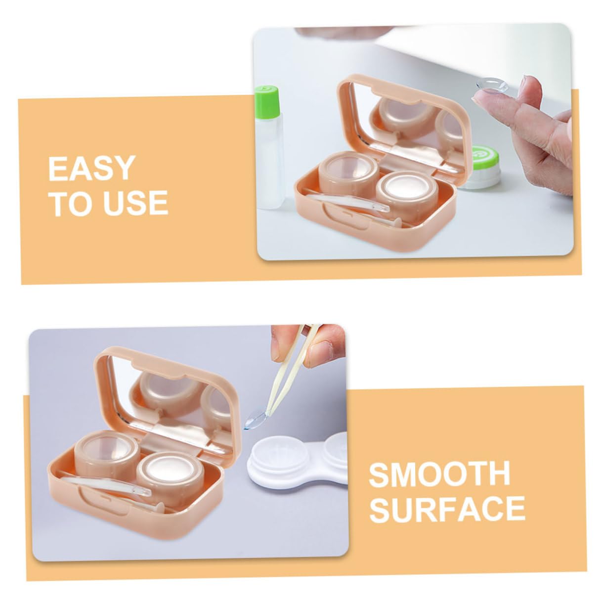 10 Set Astuccio piccolo Portatile Trasporto scatola adorabile organizer per obiettivi porta lenti a contatto da viaggio squisito porta lenti a contatto pp