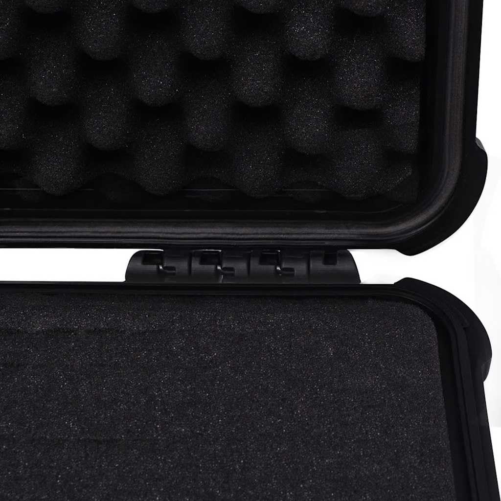Maletín universal negro 35 x 29,5 x 15 cm, estuche rígido resistente a los golpes con junta tórica, válvula de compensación de presión, incluye inserto acolchado para cámara, objetivo