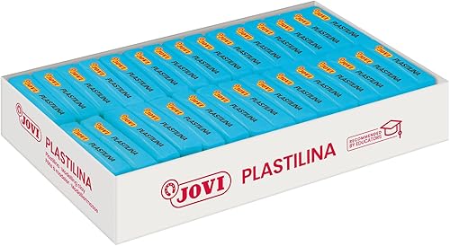 Jovi - Arcilla de modelado reutilizable que no se seca, 30 barras de plastilina, 1.75 onzas cada una, total de 3.3 libras (azul claro)