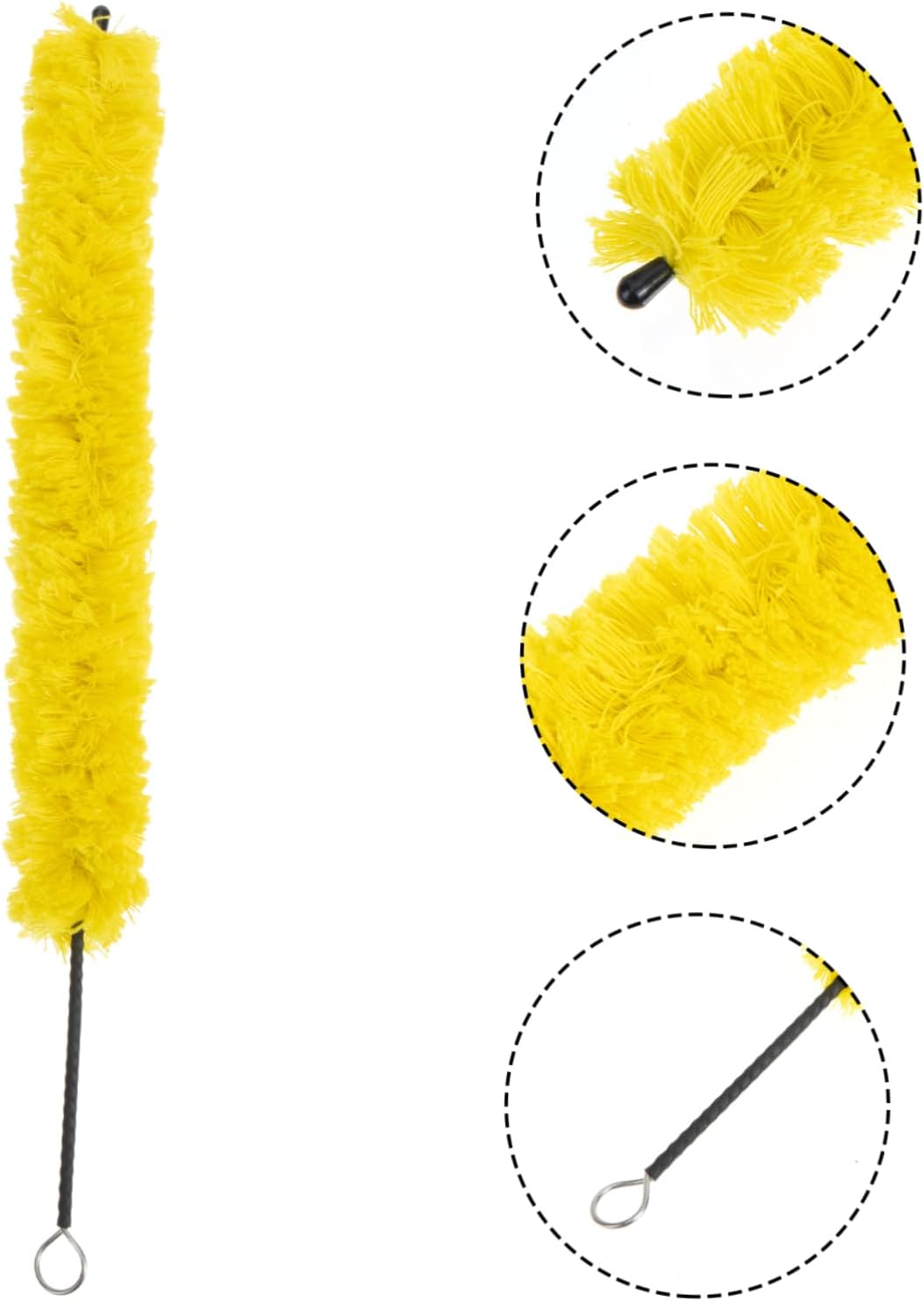 Abaodam 4pcs Flute Cleaning Brush Cotton Cleaning Tool for Flute Maintenance Compact Practical Design Safe Material for Beginners Extends Instrument Life