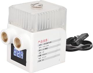 Naroote Computer Cooler Pump, 12V 4pin Connector Water Cooling Pump Tank Ultra Quiet Temperature Display Transparent Design for PC for Water Cooling for CPU (White)