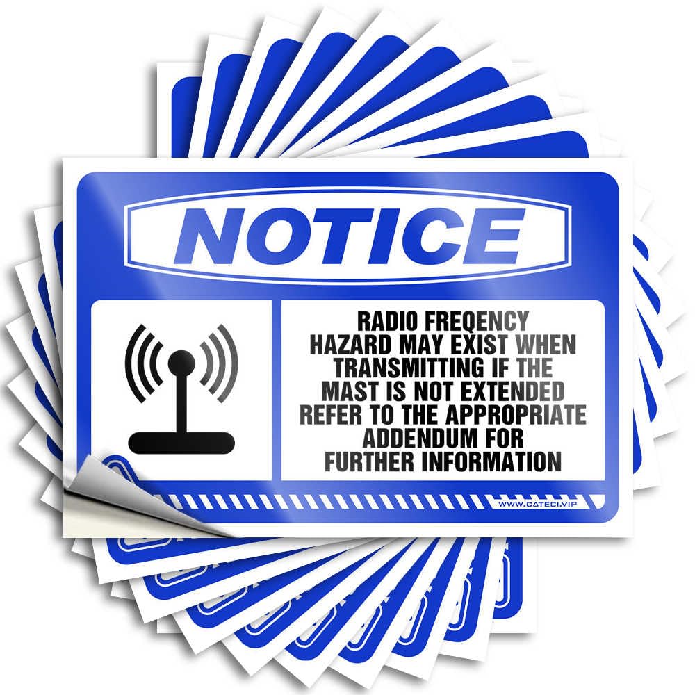 Notice Radio Frequency Hazard May Exist Playroom Decor Car DIY | Assorted Bumper Designer Removable Vinyl Sticker Decal(12X18CM)