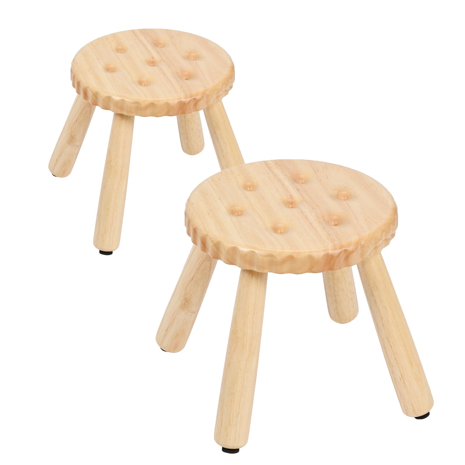 TATOZA Cookie Tritthocker Aus Holz – Niedlicher Hocker Für Kinder & Erwachsene