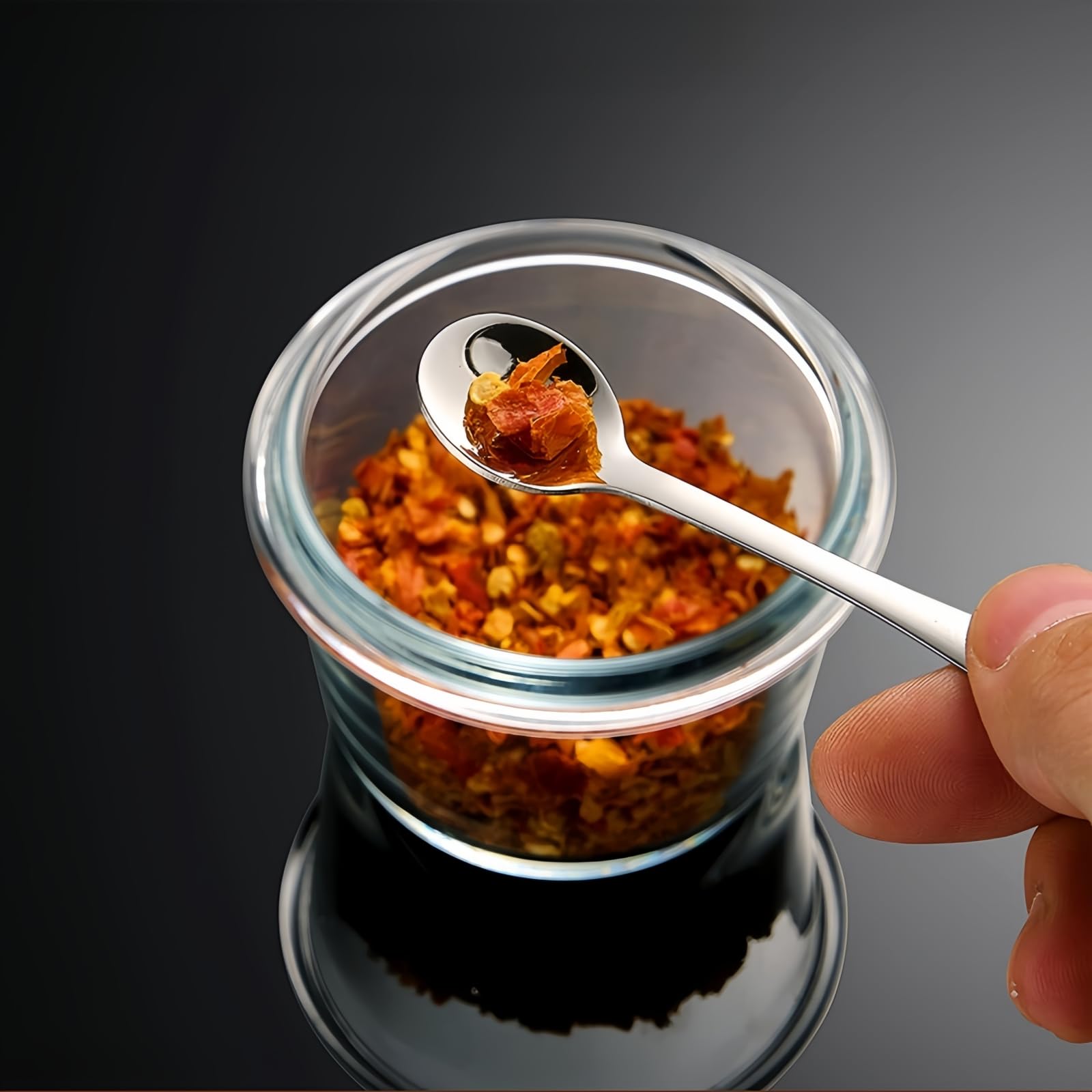 QinSuiKai 10 Pcs Gold Mini Spoons for Spices, Small Size 2.8