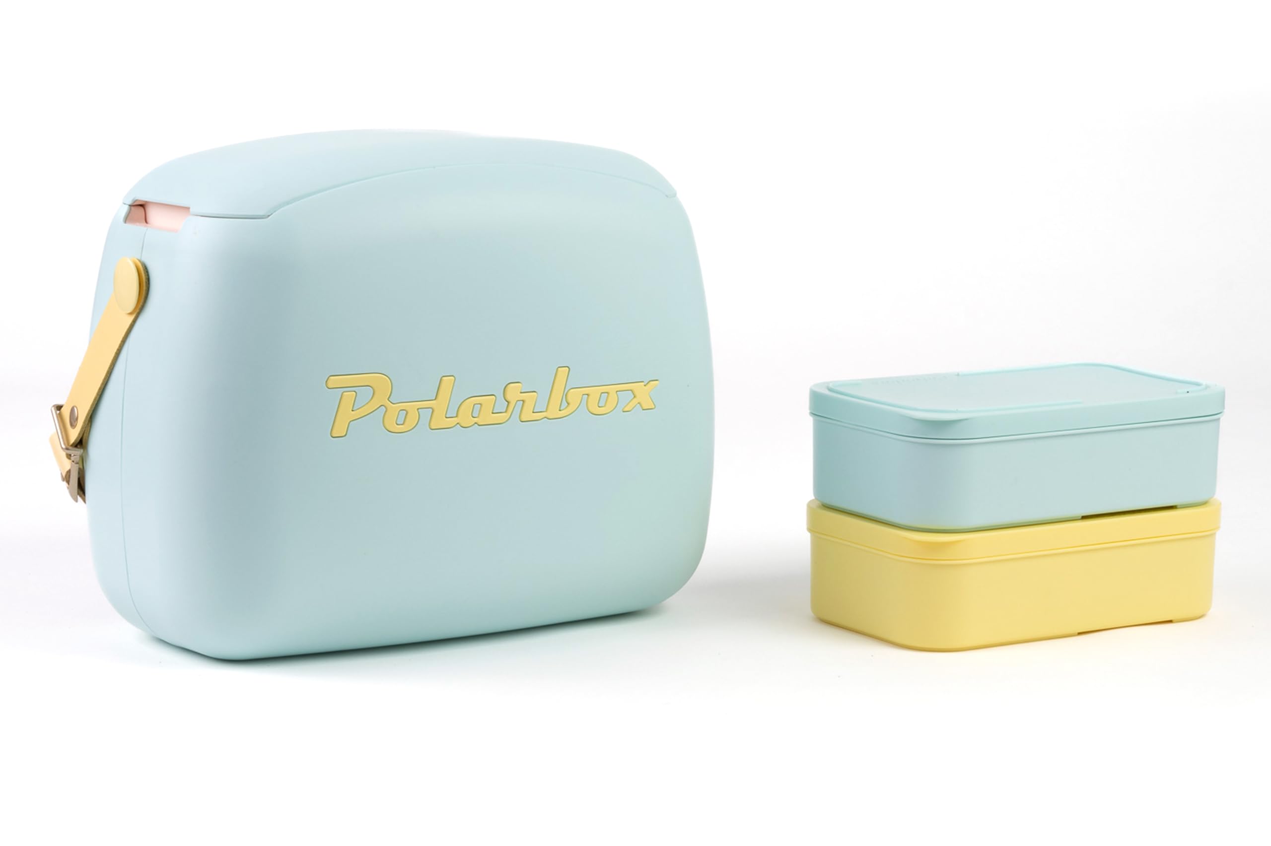 Glacière Lunchbox 6L Bleue Pop détails Jaune POLARBOX