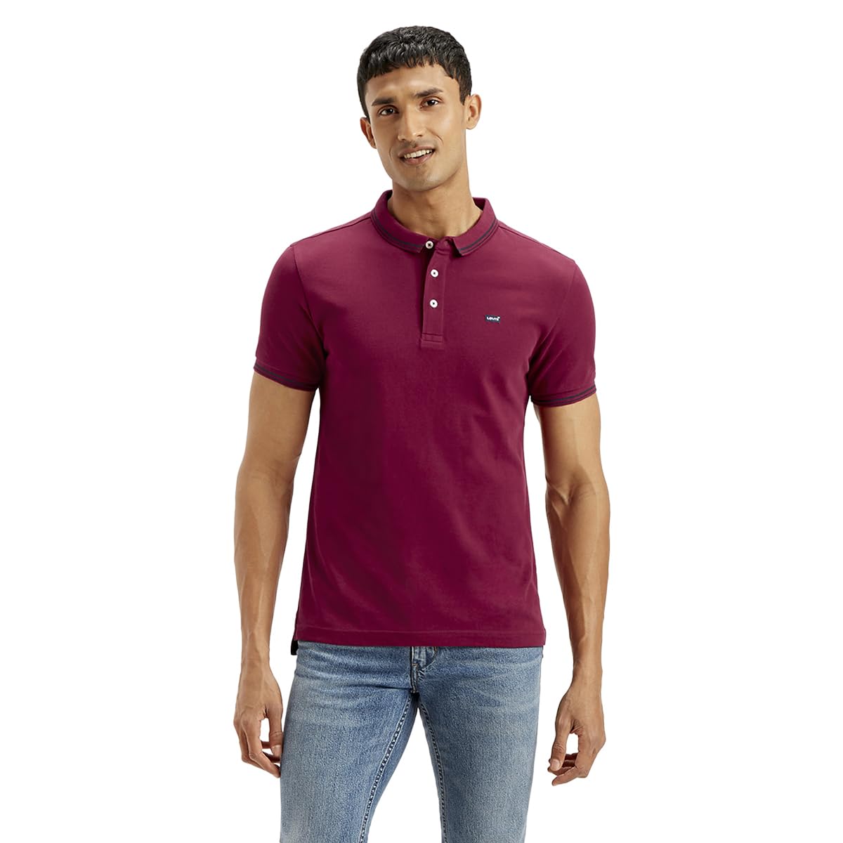 levi's Men's Solid Slim Fit Polo T-Shirt Burgundy-picture-24