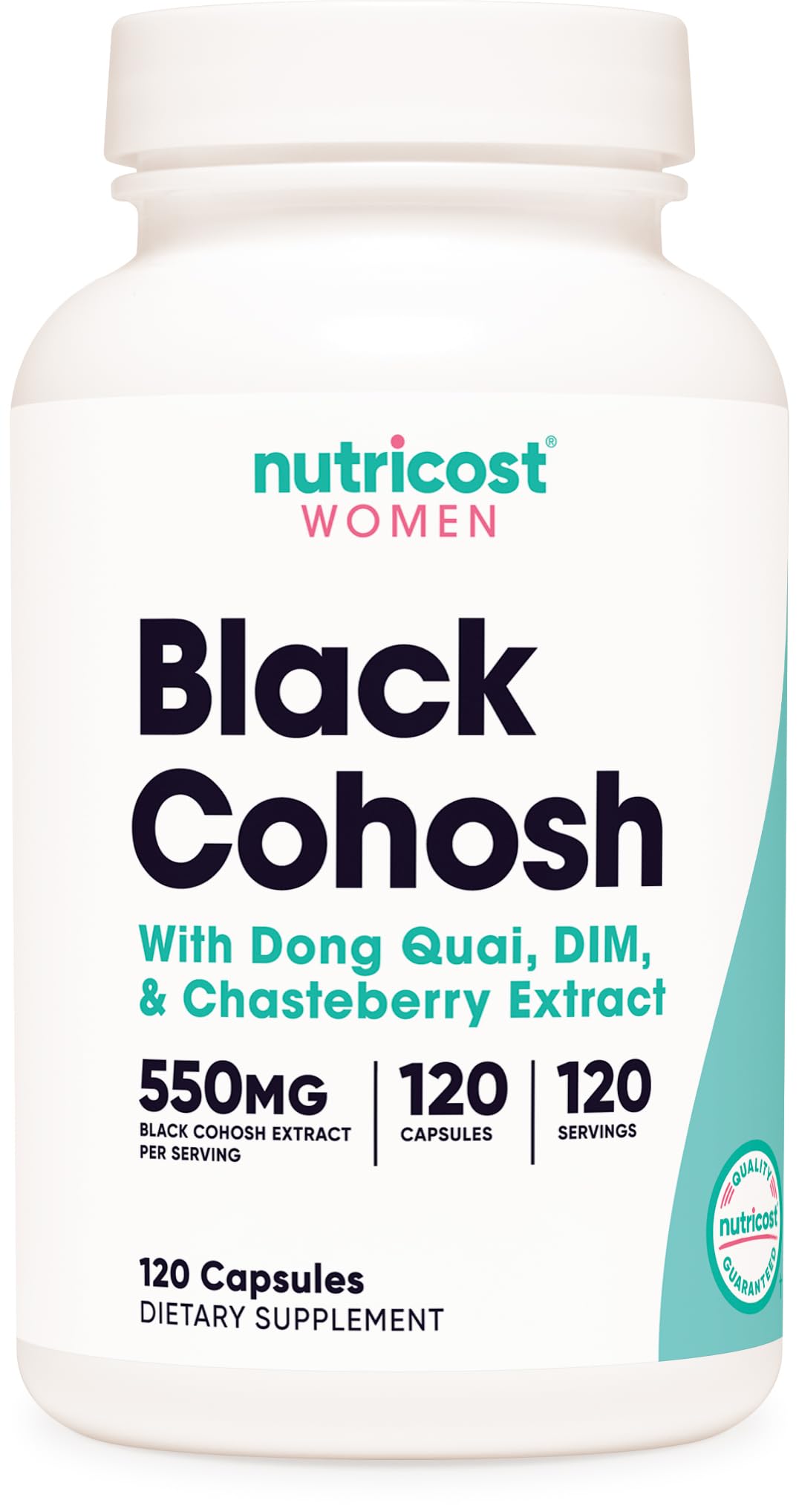 Nutricost Black Cohosh for Women 660mg, 120 Capsules - with Don Quai, DIM, and Chaste Berry, Veggie Caps, Non-GMO, Gluten Free