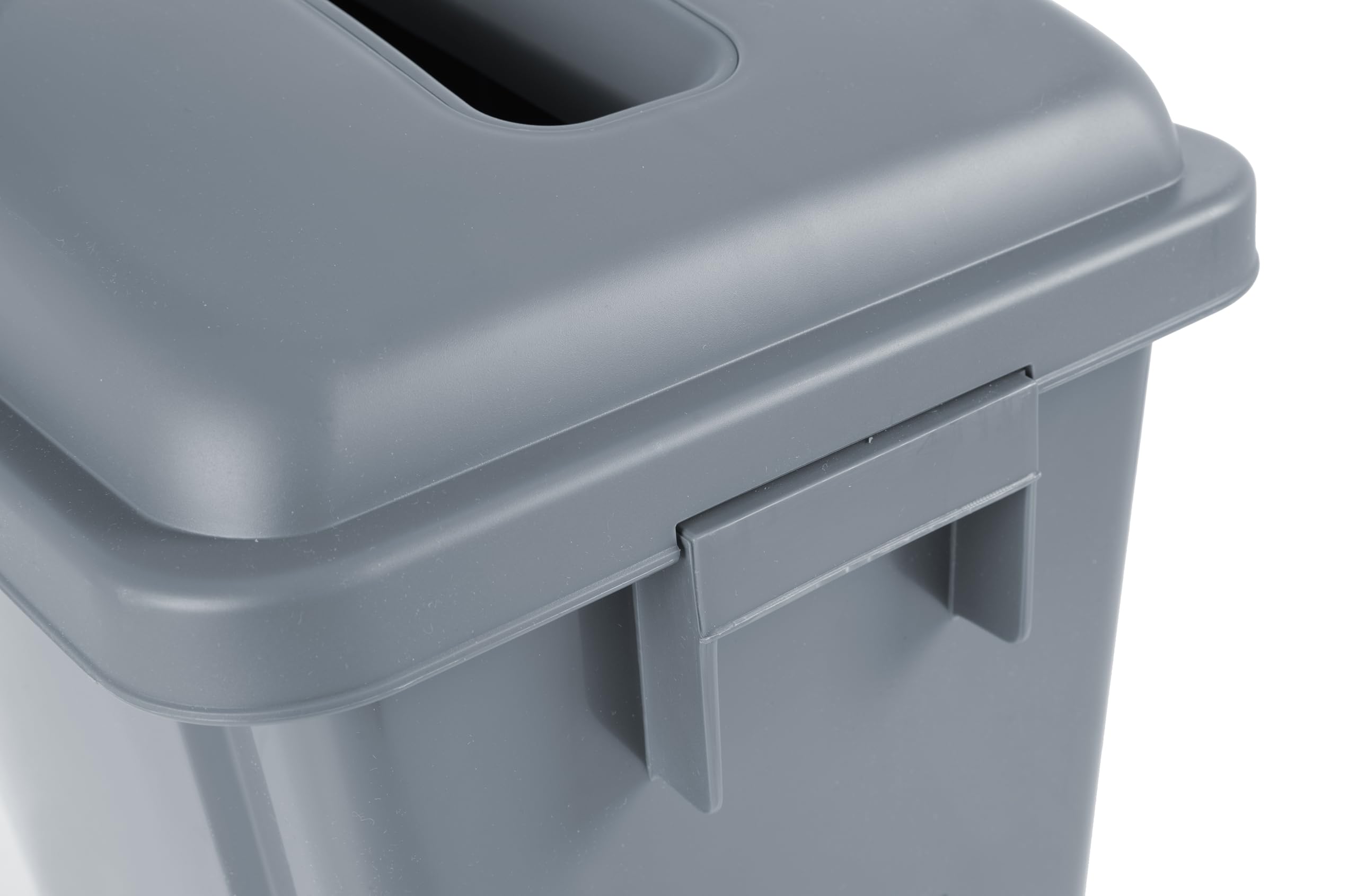 HENDI Papelera estrecha, 60 L, 455 x 315 x 580 mm, color gris
