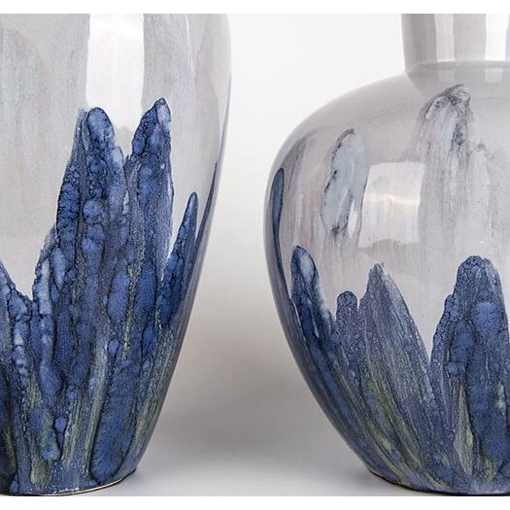 Wazon Retro chiński Zen koncepcja artystyczna ręcznie malowany piec glazury szary dekoracyjny wazon na kwiaty dom salon ceramiczny wazon Dekoracje domu
