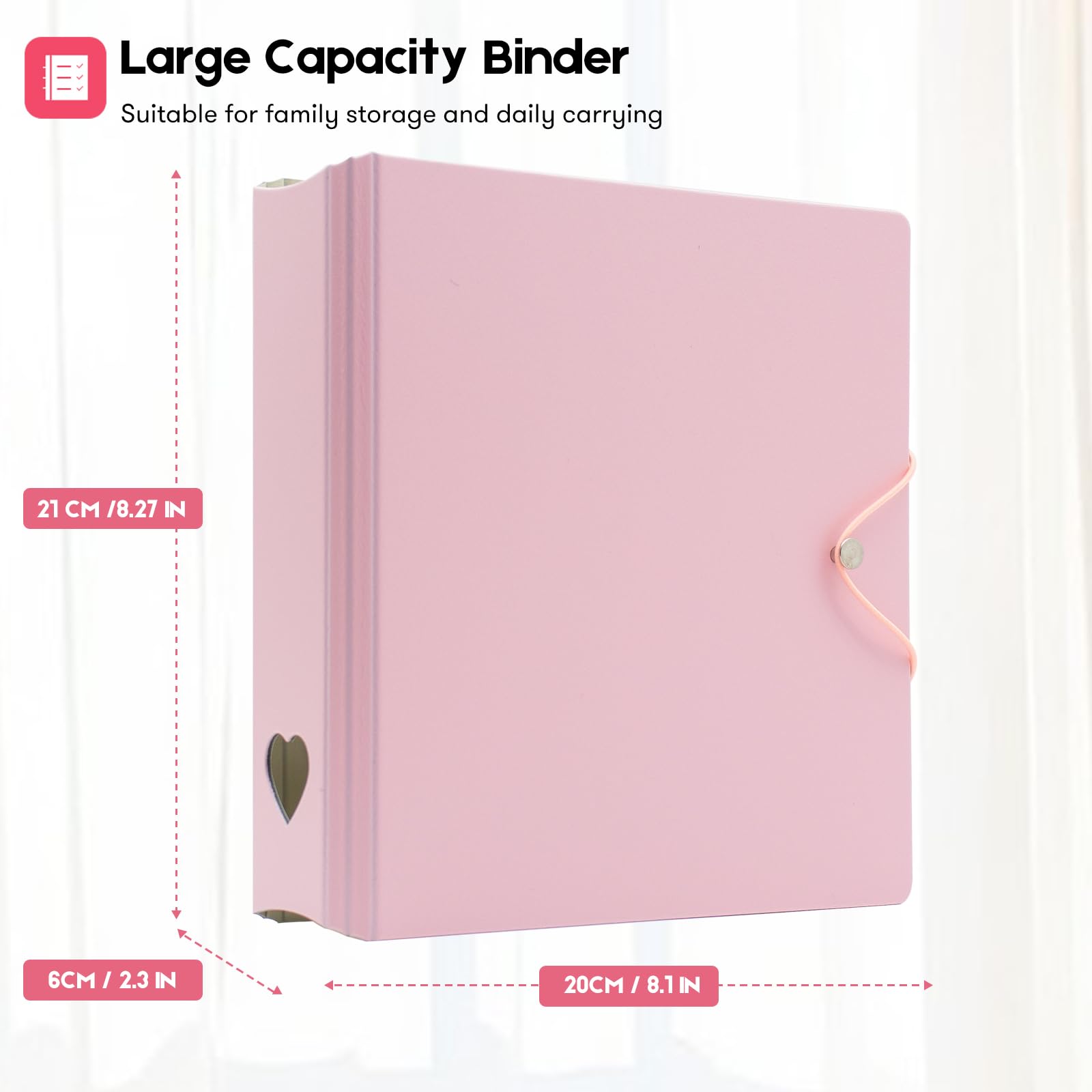 200 Pockets Photo Album for Fujifilm Instax Mini 11 12 9 8+ 8 7+ LiPlay Film, Photocard Binder for Polaroid SnapTouch PIC-300 Z2300 Photo Printer, 2x3 Photo Book for Kpop Card (Pink)