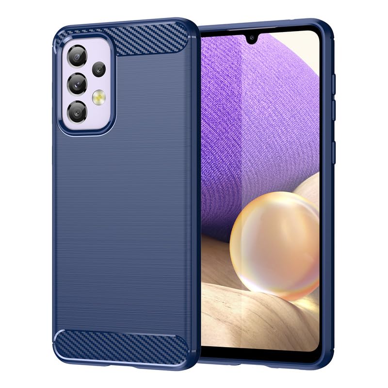 Image of Hybrid Carbon Fiber Back Case for Samsung Galaxy A33 5G (Blue)