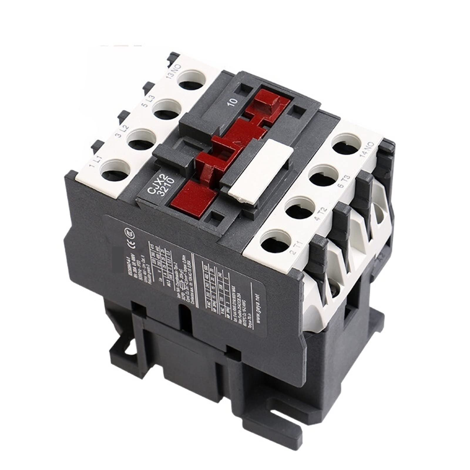 IVEKYKIBC CJX2-2510 3210 Magnetic 3Phase Contactor 1NO 25A 32A 220V Or 380VAC LC1D Rail Silver Contact 1Pcs(CJX2-3210-220V)